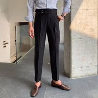 Loose Fit Mens Suit Pants – White, Khaki, Black, Dark Grey | Banquet Ready | Old Money Menswear Prendersons