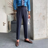 Loose Fit Mens Suit Pants – White, Khaki, Black, Dark Grey | Banquet Ready | Old Money Menswear Prendersons
