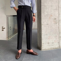 Loose Fit Mens Suit Pants – White, Khaki, Black, Dark Grey | Banquet Ready | Old Money Menswear Prendersons