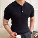 Breathable stretch polo men