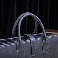 Structured Waterproof Men's Briefcase – Dark Gray & Plaid | Business Travel | Old Money Commute Prendersons
