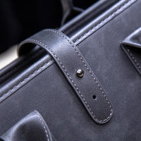 Structured Waterproof Men's Briefcase – Dark Gray & Plaid | Business Travel | Old Money Commute Prendersons