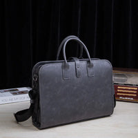Structured Waterproof Men's Briefcase – Dark Gray & Plaid | Business Travel | Old Money Commute Prendersons