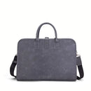 Structured Waterproof Men's Briefcase – Dark Gray & Plaid | Business Travel | Old Money Commute Prendersons