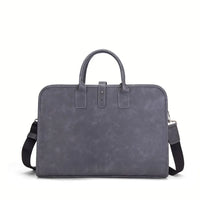Structured Waterproof Men's Briefcase – Dark Gray & Plaid | Business Travel | Old Money Commute Prendersons