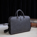 Structured Waterproof Men's Briefcase – Dark Gray & Plaid | Business Travel | Old Money Commute Prendersons