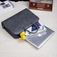 Structured Waterproof Men's Briefcase – Dark Gray & Plaid | Business Travel | Old Money Commute Prendersons
