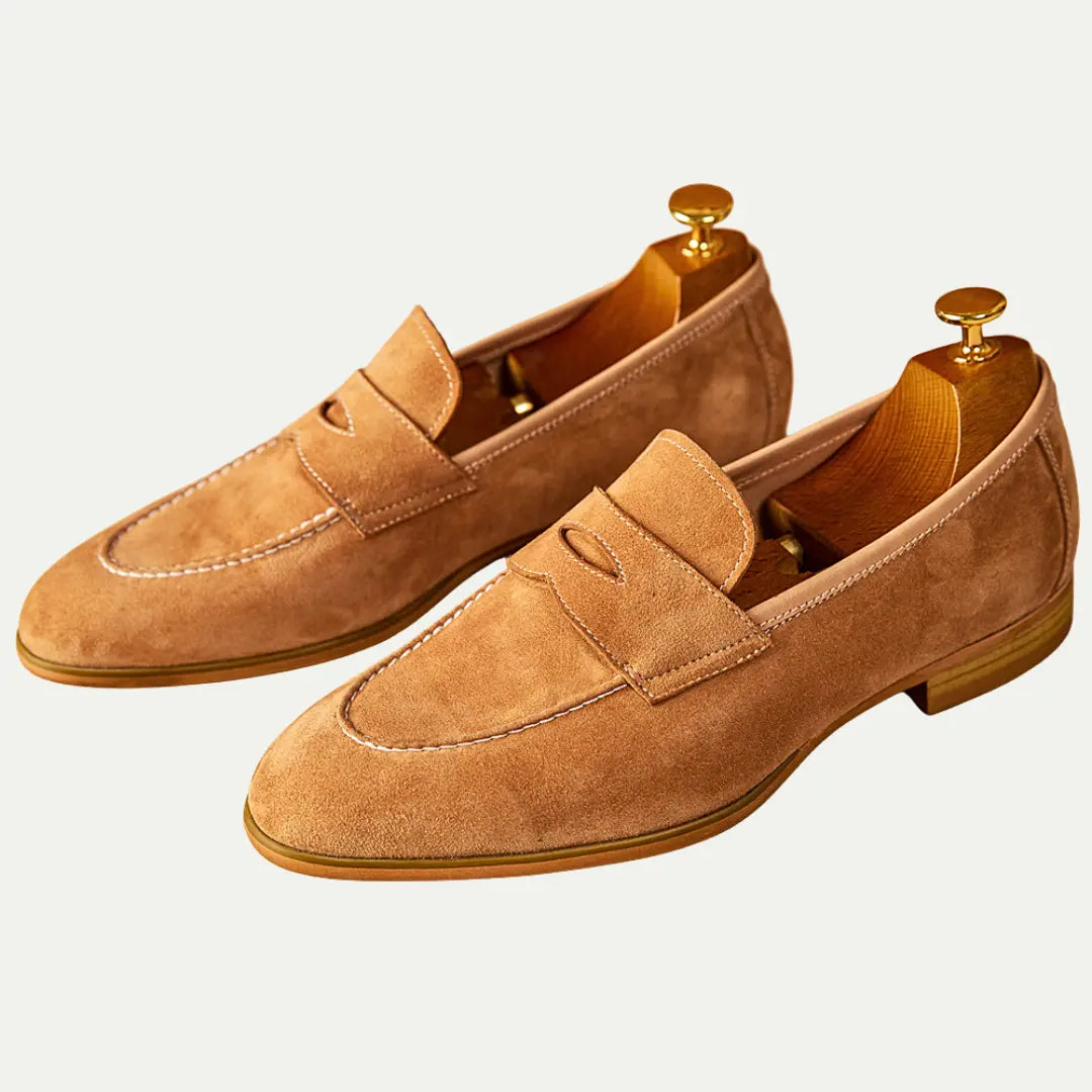 Classic Fit Men's Brown Loafers – Suede | Smart Casual Comfort | Old Money Style