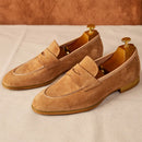 Men's Loafers With Round Toe Brown Suede Prendersons