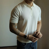 Men’s lightweight Henry collar tee