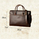 Men's OL Business Casual Leather Briefcase - Dark Brown | Business Essential | Old Money Aesthetic Prendersons