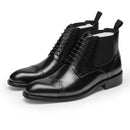 Men's Pointed Toe Retro Martin Boots Top Layer Cowhide Prendersons