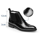 Men's Pointed Toe Retro Martin Boots Top Layer Cowhide Prendersons