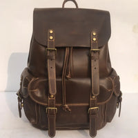 Structured Fit Mens Leather Backpack – Brown | Daily Travel | Old Money Vintage Leather Prendersons