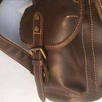Structured Fit Mens Leather Backpack – Brown | Daily Travel | Old Money Vintage Leather Prendersons