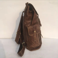 Structured Fit Mens Leather Backpack – Brown | Daily Travel | Old Money Vintage Leather Prendersons