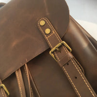 Structured Fit Mens Leather Backpack – Brown | Daily Travel | Old Money Vintage Leather Prendersons