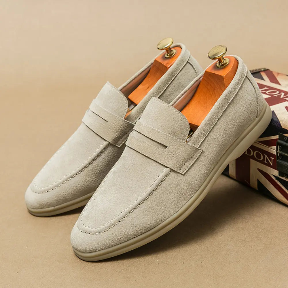 Regular Fit Fashion Slip-on Plus Size Shoes – Black, Beige, Khaki | Casual | Old Money Menswear