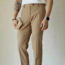 Men's Slim Fit Elastic Straight Commuter Trousers Prendersons