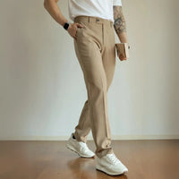 Men's Slim Fit Elastic Straight Commuter Trousers Prendersons