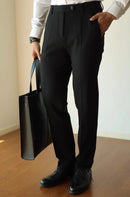 Men's Slim Fit Elastic Straight Commuter Trousers Prendersons