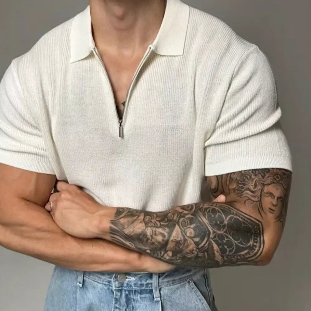 Half sleeve cotton shirt men