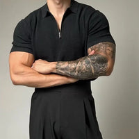 Men's breathable striped shirt