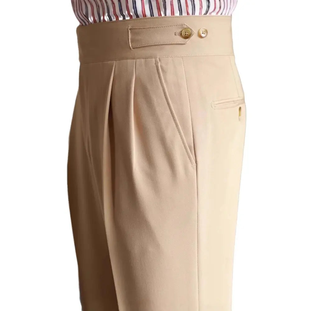All-Match Mens Straight Leg Trousers – Black, White, Khaki | Business Casual | Men’s Classic Wardrobe