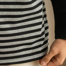 Loose Fit Long Sleeve Striped Shirt – Flower Dark Gray | Spring Leisure | Old Money Menswear Prendersons