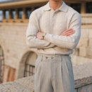 Regular Fit Thickened Men's Sweater – Apricot & Grey | Smart Winter Layer | Old Money Essentials Prendersons