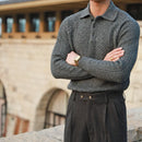Regular Fit Thickened Men's Sweater – Apricot & Grey | Smart Winter Layer | Old Money Essentials Prendersons