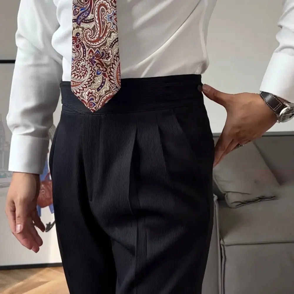 Straight Fit High Waist Trousers – Khaki | Spring Office Essential | Light Business Look