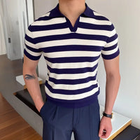 Breathable cotton striped shirt