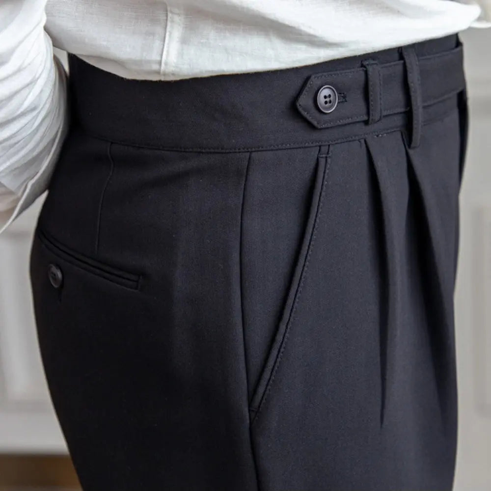 Straight Fit Cropped Pant for Men – Spring-Autumn Essential | British Old Money Menswear Prendersons