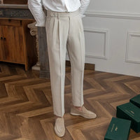 Straight Fit Cropped Pant for Men – Spring-Autumn Essential | British Old Money Menswear Prendersons
