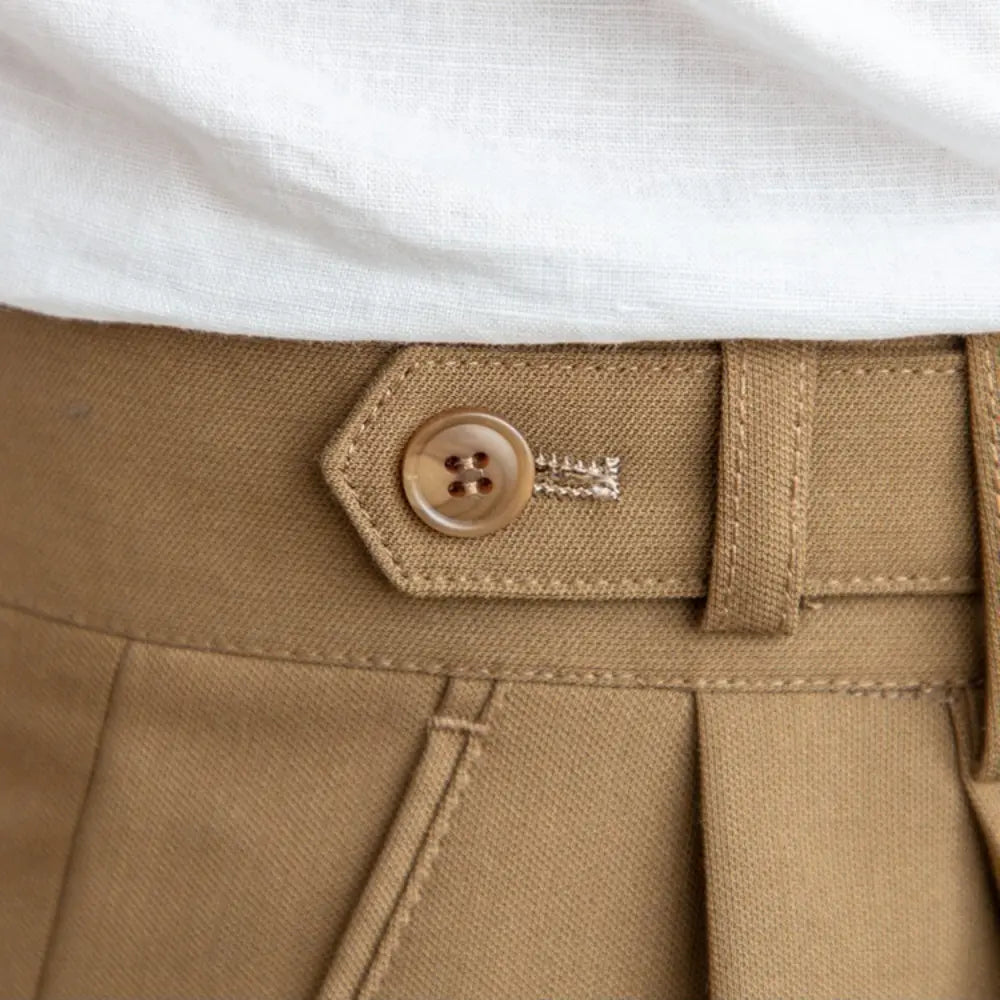 Khaki cropped pants men
