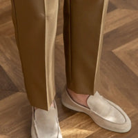 Khaki cropped pants men