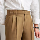 Khaki cropped pants men