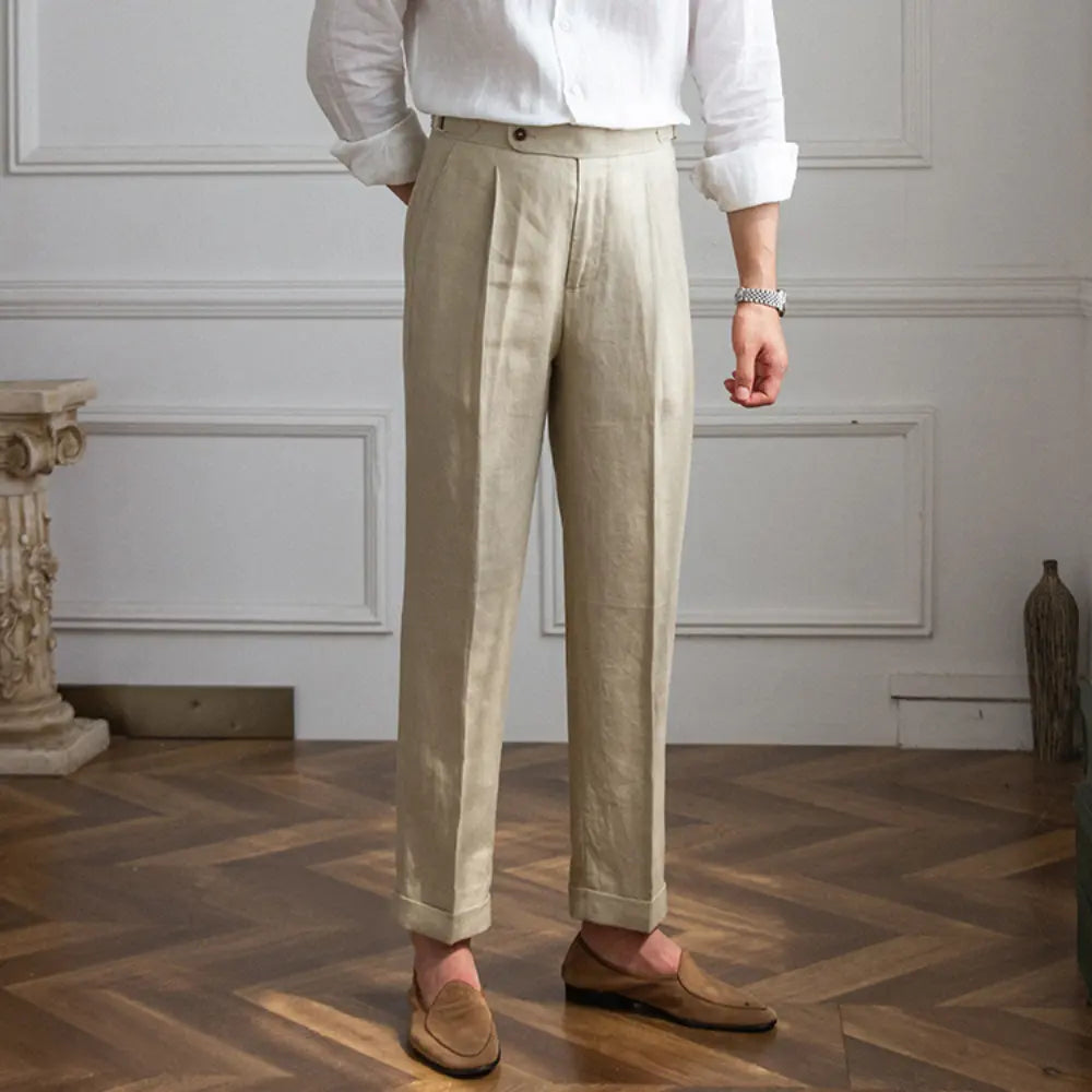 Mr Lusan Summer Linen Italian Pants Prendersons