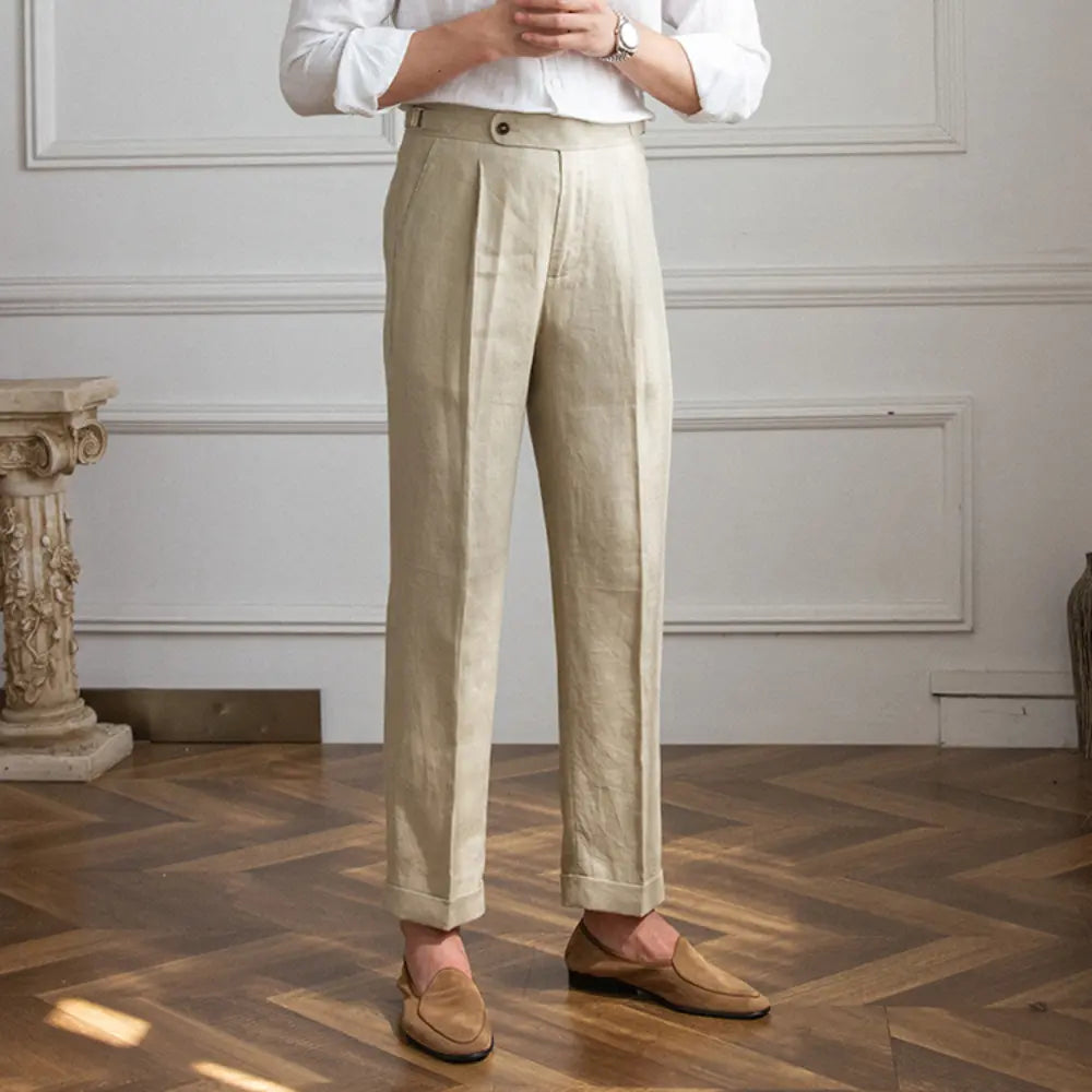 Mr Lusan Summer Linen Italian Pants Prendersons