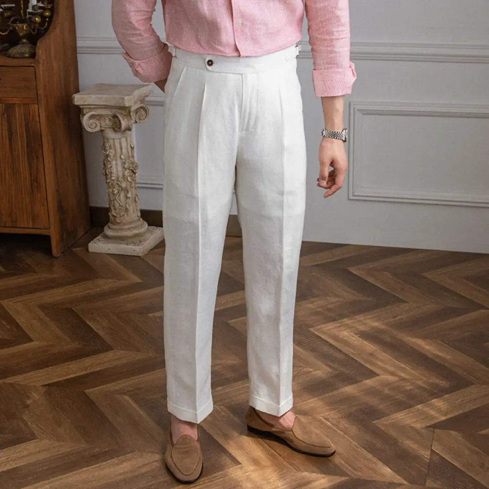 Mr Lusan Summer Linen Italian Pants Prendersons