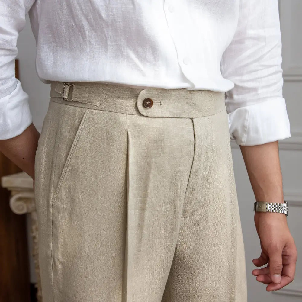 Mr Lusan Summer Linen Italian Pants Prendersons
