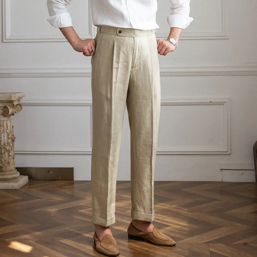 Mr Lusan Summer Linen Italian Pants Prendersons