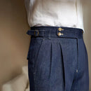 Neapolitan Cotton Double Pleated Jeans Men Prendersons