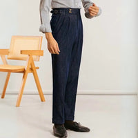 Neapolitan Cotton Double Pleated Jeans Men Prendersons