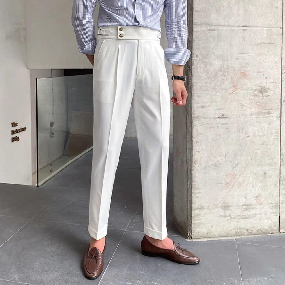 White tailored high waist