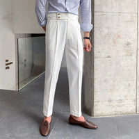 White tailored high waist