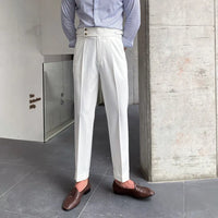 White tailored high waist
