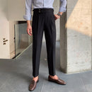 Cropped black mens trousers