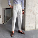 White tailored high waist